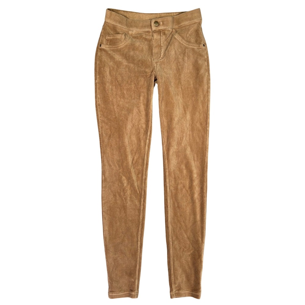 HUE Women Camel Tan Corduroy Leggings Slim Fit Pull On Pants 18039 Size S